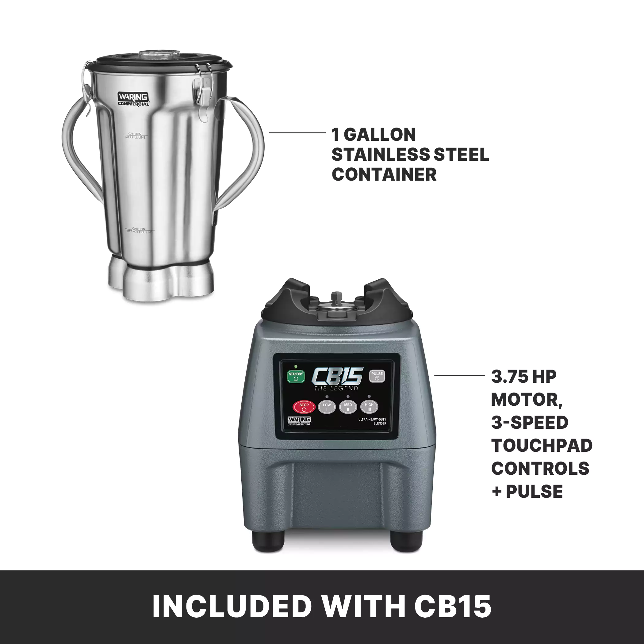 The Legend One-Gallon Food Blender with Electronic Keypad